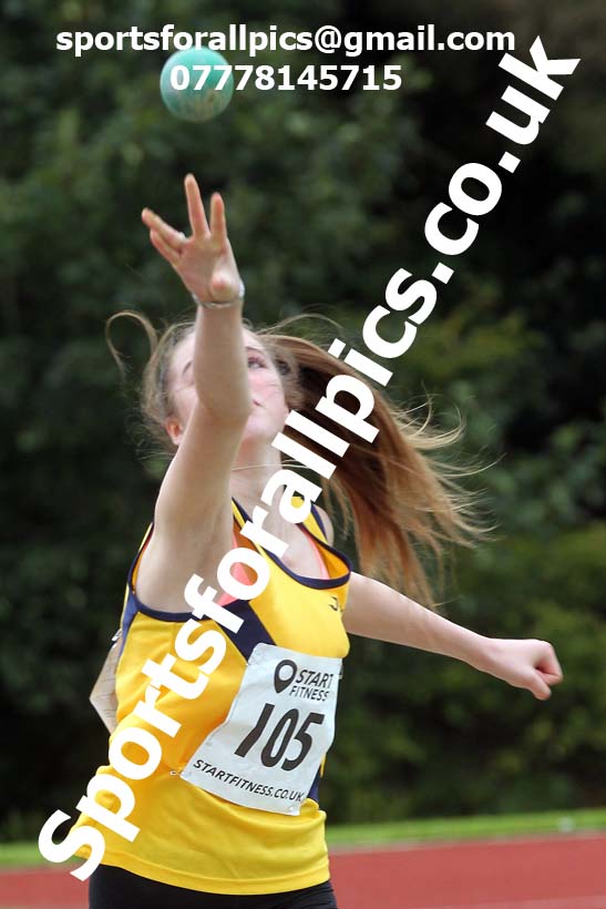 Shot putt, NECAA Open Meeting, Morpeth, Sunday, September 27th. David T. Hewitson/Sports for All Pics
